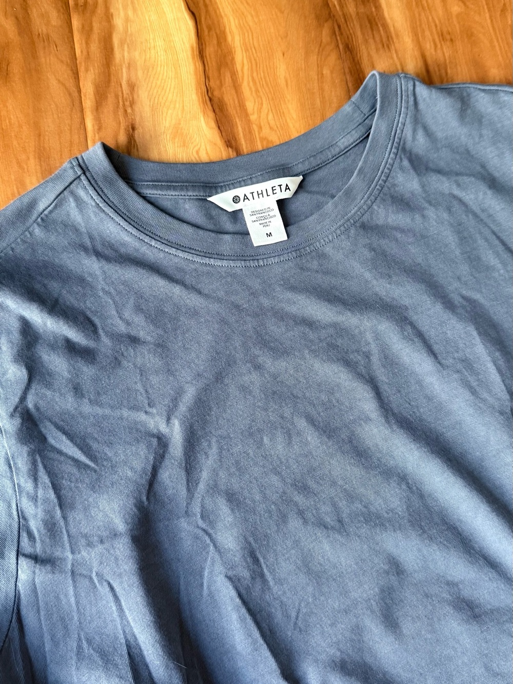 Athleta Women’s Blue Gray Short Sleeve Tee Size M